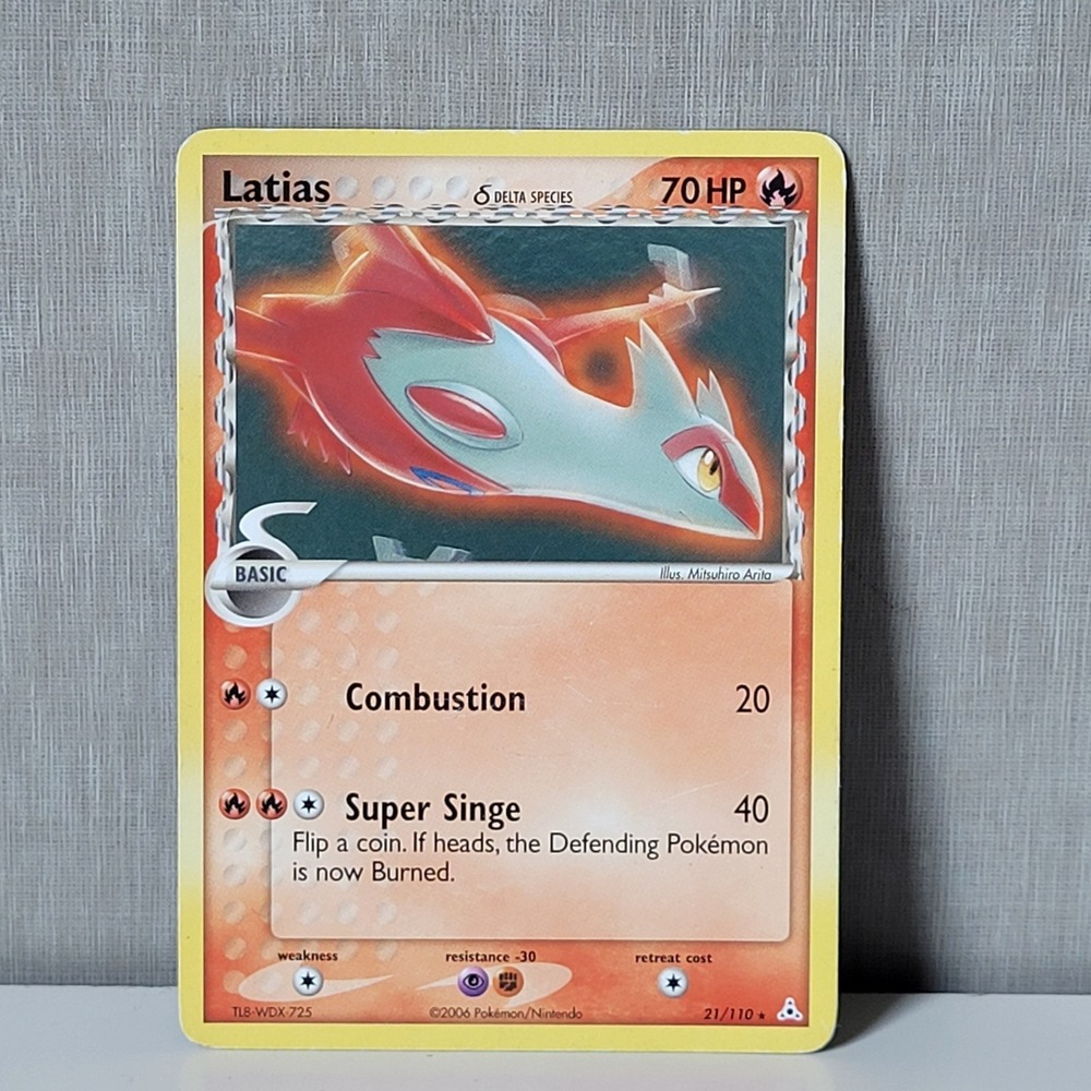 Latias Delta Species 21/110 Non-Holo Fire Type EX Holon Phantom 2006 VTG Pokémon